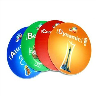 Dessous de verre rond en PVC souple à impression personnalisée